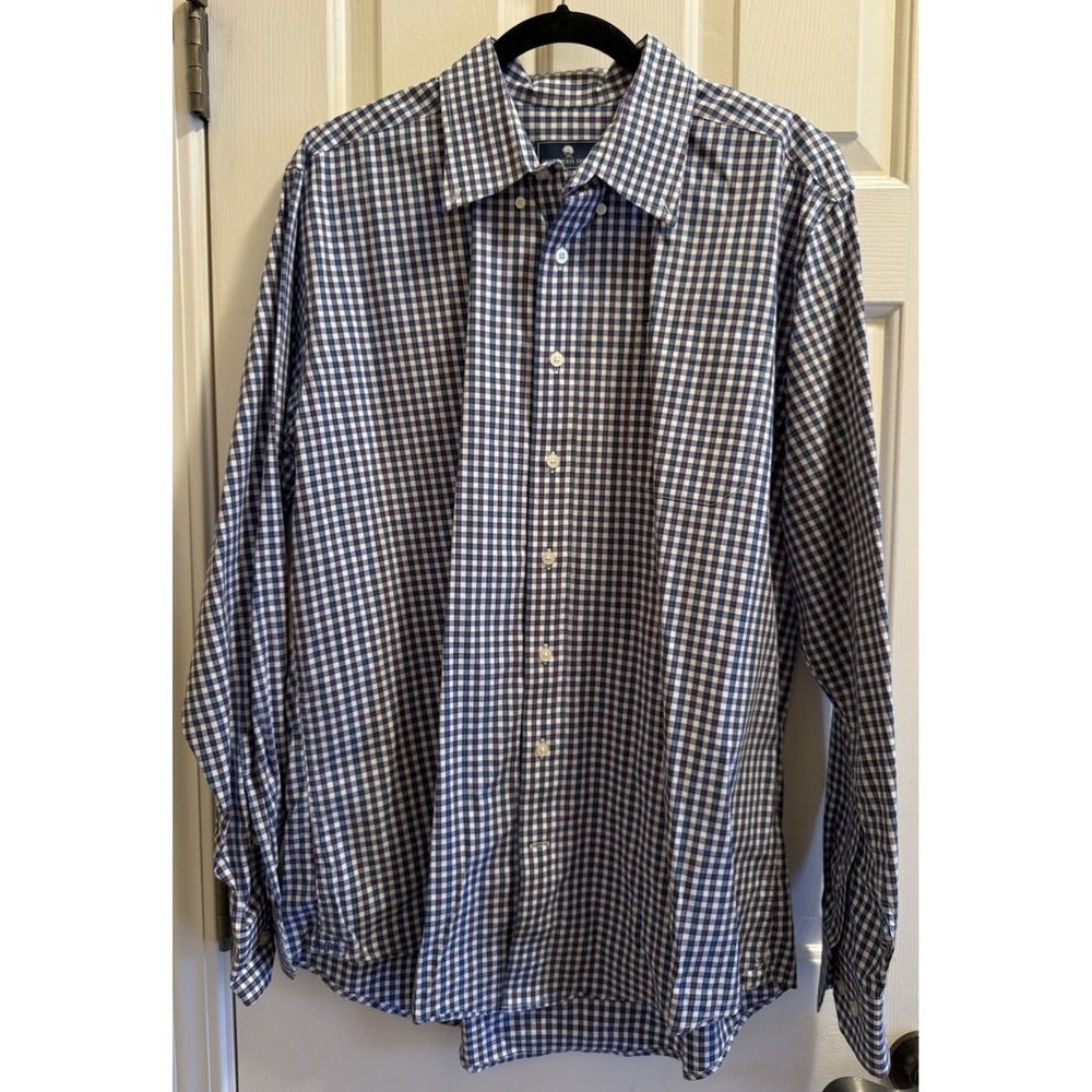 Southern Shirt Long Sleeve Button Down Men's L ,Blue, Teal, Dk Pink